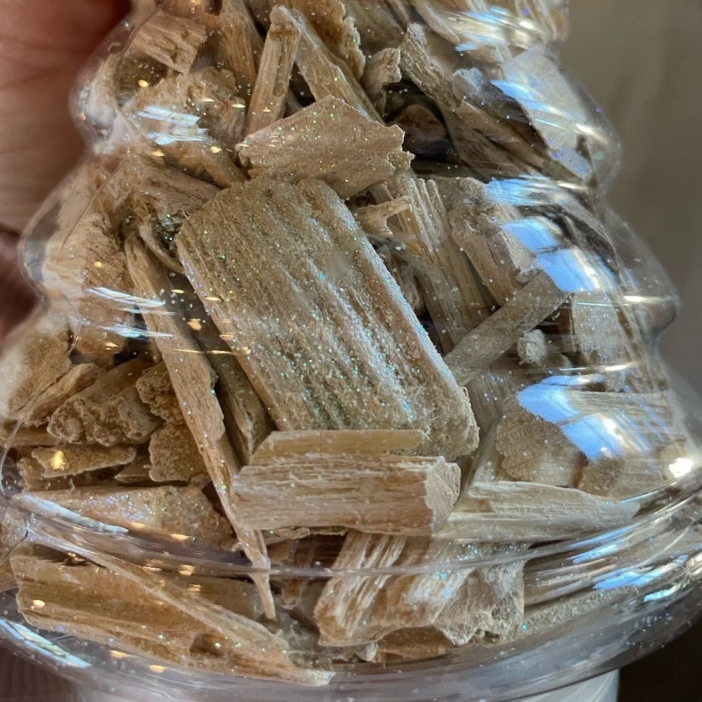 PIER 1 IMPORTS SPARKLE/GLITTER WOOD CHIPS TABLE SCATTER/BOWL FILLER